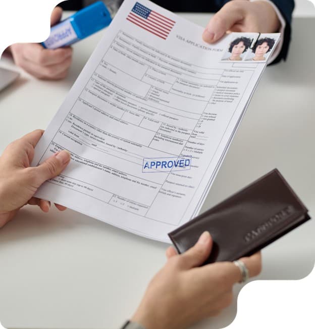 Approved visa application process
