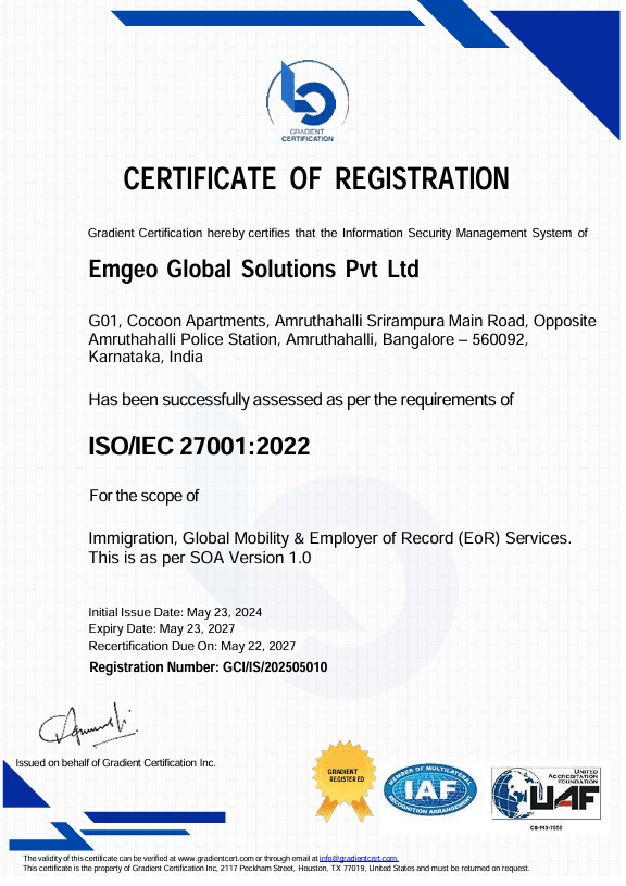 ISO Certificate